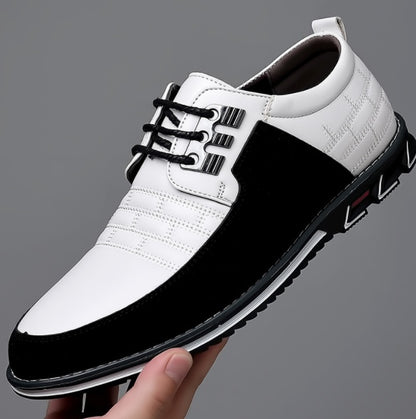 Men's Casual Leather Shoes | British Style Microfiber Low Top | Casual Shoes