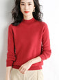 Women’s Wool Blend Turtleneck Knit Sweater – Loose Fit Office Jumper