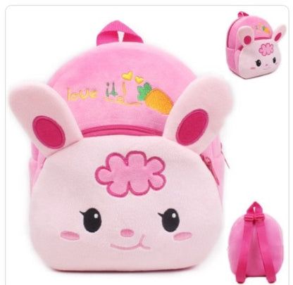Cute Rabbit Plush Backpack for Kids – Korean Style Soft School Bag