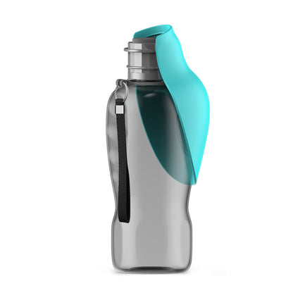 Portable Dog Water Bottle 800ml Leakproof Travel Dispenser with Foldable Bowl for Walking & Hiking