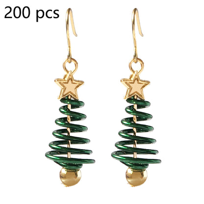 Christmas Tree Star Earrings – DIY Aluminium Alloy Festive Stud Earrings for Women
