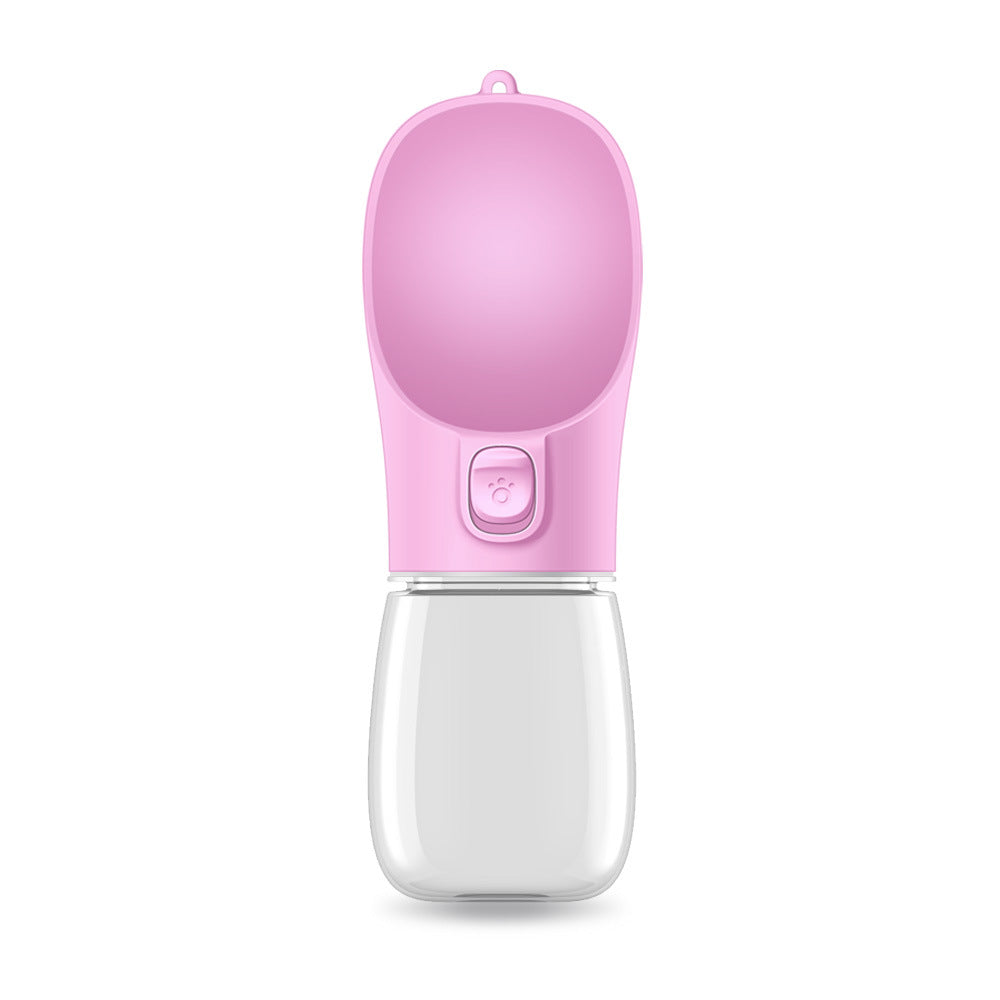 Portable Dog Water Bottle 800ml Leakproof Travel Dispenser with Foldable Bowl for Walking & Hiking