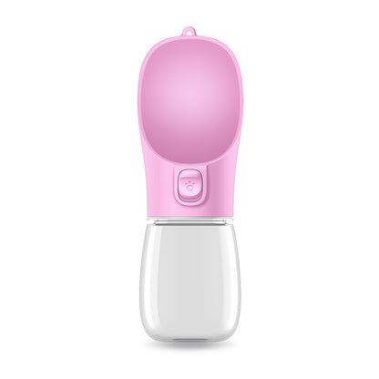 Portable Dog Water Bottle 800ml Leakproof Travel Dispenser with Foldable Bowl for Walking & Hiking