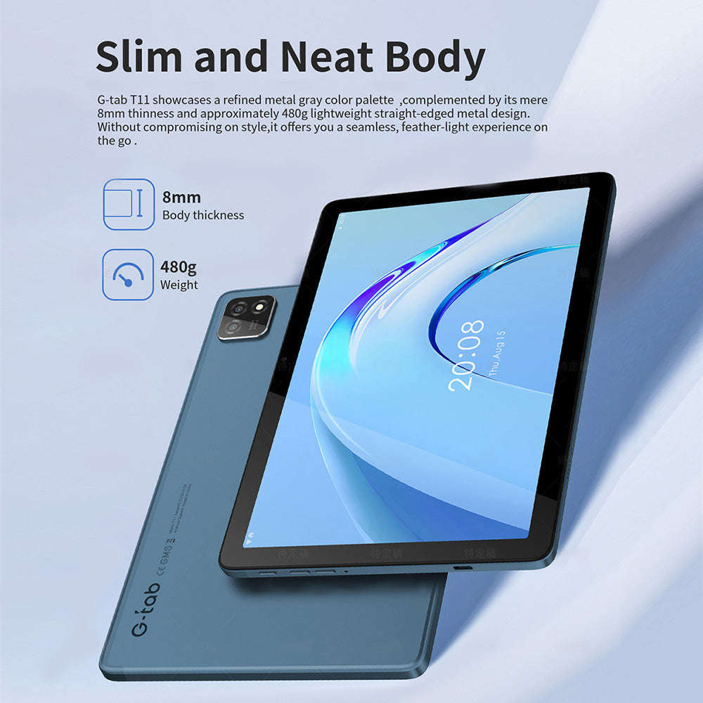 Laptops G-Tab T11 10.1 Inch Android 14 Tablet 8GB RAM 128GB ROM 4G Dual SIM IPS Display UK