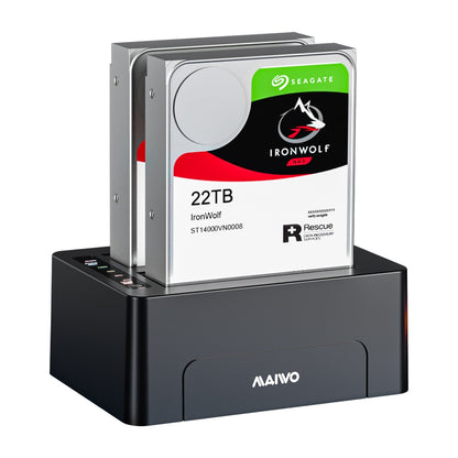 HDD Enclosures Dual Disk SATA Hard Drive Dock Cloner 2.5 & 3.5 Inch Offline Copy Station