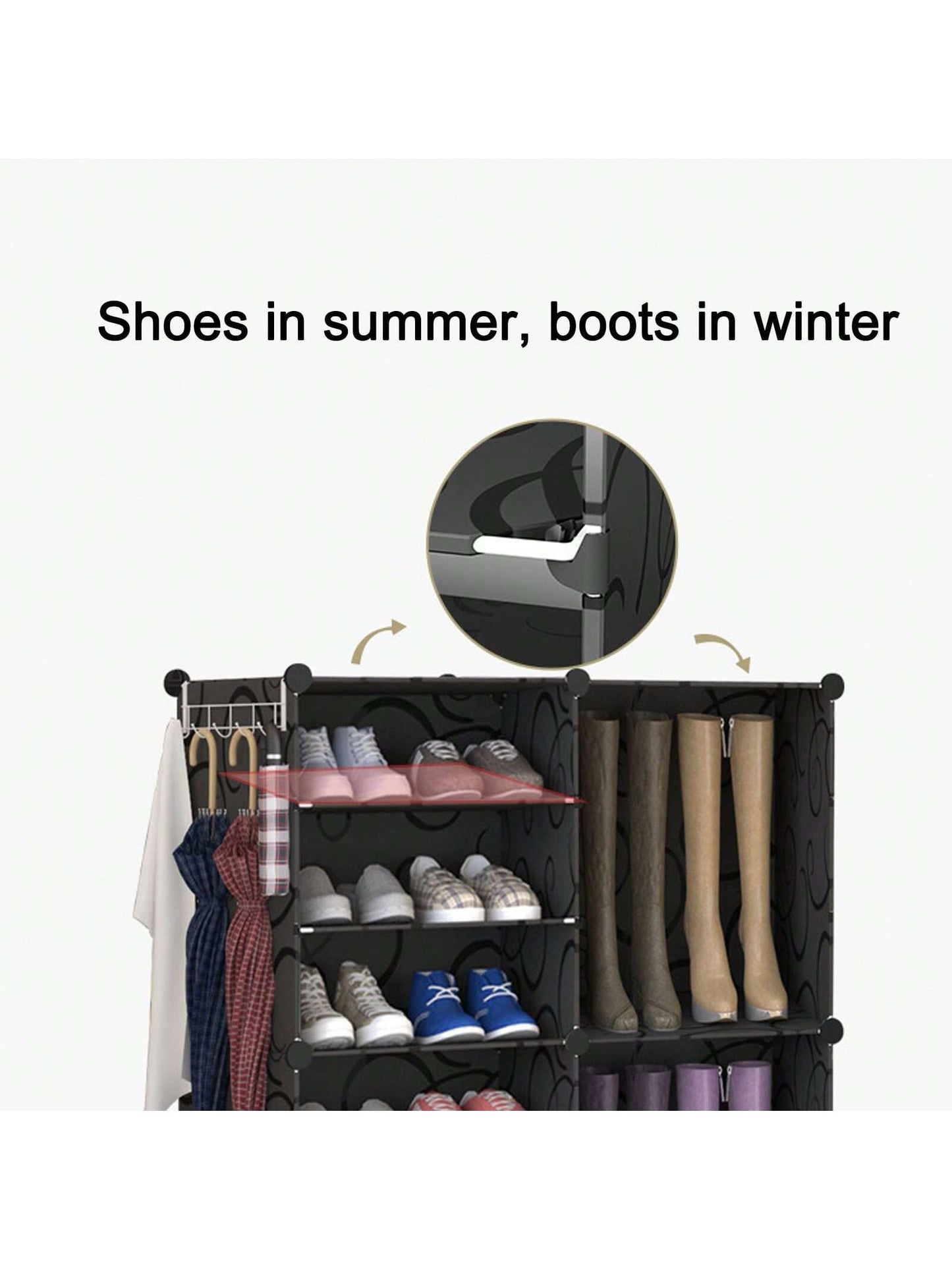 Tall Shoe Rack Multi Layer Shoe Cabinet Large Capacity Multifunction Vertical Shoe Rack Organizer For Doorway Entryway