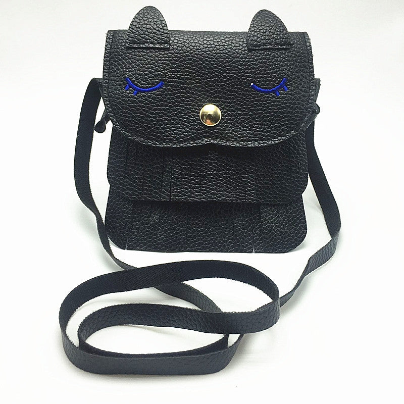 Cute Fox Tassel PU Crossbody Bag for Girls – Small Kids Shoulder Bag