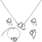 5PCS Butterfly Jewellery Set for Women – Necklace, Earrings, Ring & Bracelet | Bridal Wedding Party Gift | Gold & Silver Plated Fashion Jewellery