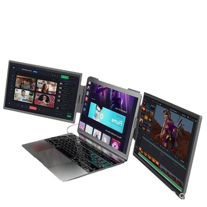 14 Inch Dual-Screen Portable Monitor 1080P IPS | USB-C HDMI External Display for Laptop | Laptops