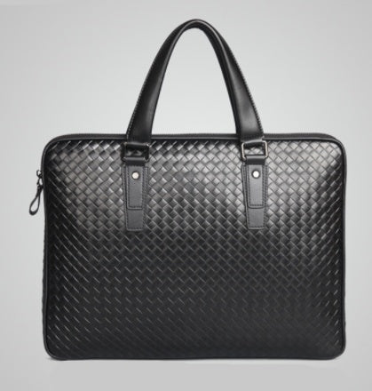 Men’s PU Leather Business Briefcase – Large Laptop Work Tote Bag