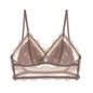 Women’s Lace Halter Bra – Wire free Low Back Seamless Bralette