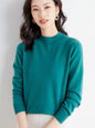 Women’s Wool Blend Turtleneck Knit Sweater – Loose Fit Office Jumper