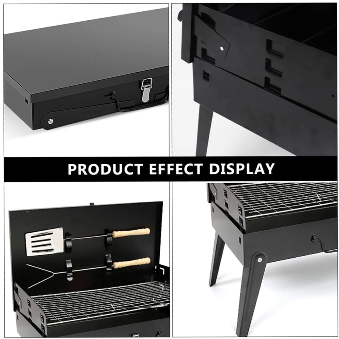 Portable Folding Charcoal BBQ Barbecue Camping Grill Travel Picnic Outdoor UK