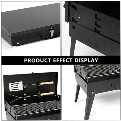 Portable Folding Charcoal BBQ Barbecue Camping Grill Travel Picnic Outdoor UK