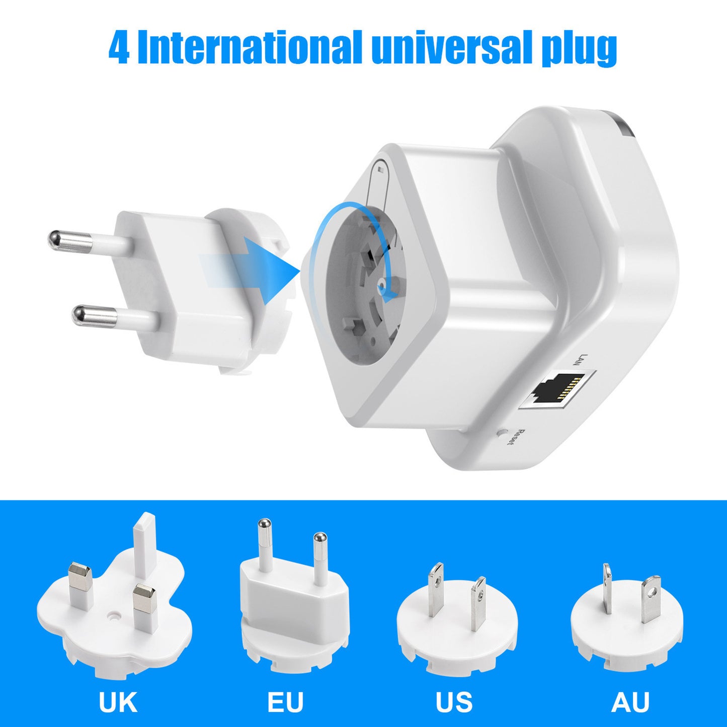 2.4GHz WiFi Signal Booster Repeater 10Km Range | Wireless Routers | WPS Network Extender | Networking Device