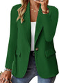 Women’s Elegant Long Sleeve Blazer – Casual Solid Colour Office Jacket UK