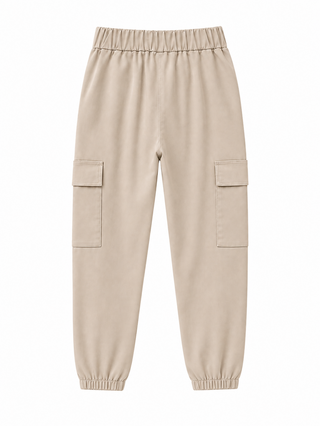 Boys Beige Cargo Jogger Trousers